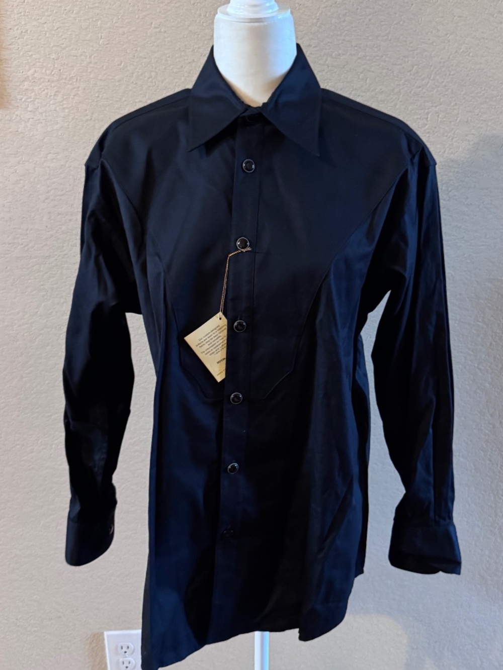 Men's Stubbs Western Wear Black Long Sleeve Black  Button High End Shirt